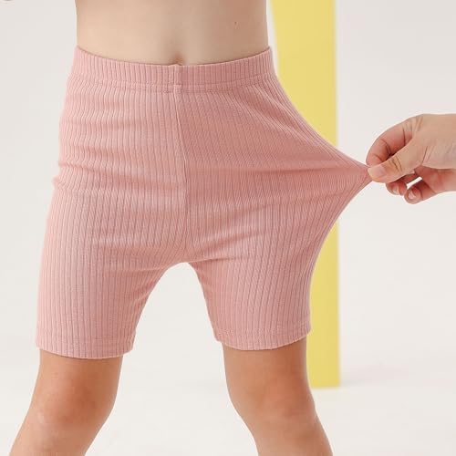 Bafeicao Toddler Organic Cotton Cartwheel Shorts Biker Tights Under Dress Girls Dance Bottom Solid Color 4 Pack3