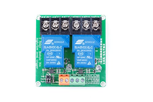 Knacro 2-Channel 5V Relay Module High Low Level Triggering Optocoupler Isolation Load 30A Dc 30V Ac 250V For Plc Automation Control, Industrial System Control #TOP6