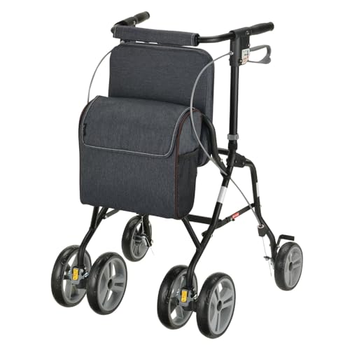 リッチェル(Richell) アルカーレ CH25 ブラック 140068 1台 シルバーカー 歩行補助 手押し車 折りたたみ コンパクト 4輪 高齢者