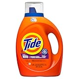 Tide Laundry Detergent Liquid, Spring Meadow Scent, 64 Loads, 84 fl oz, Works on 100% of Common Stains