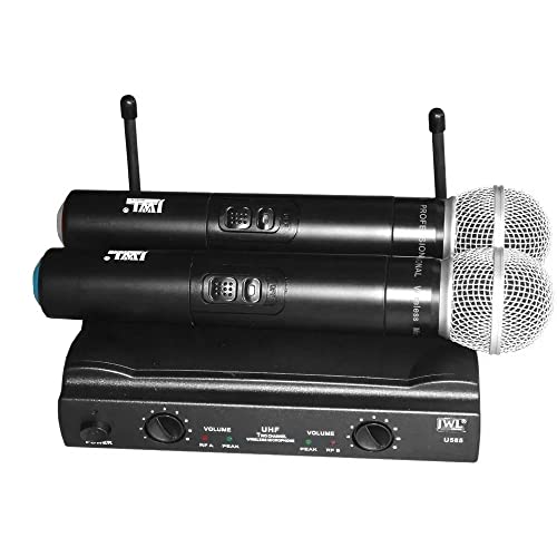 Microfone Sem Fio Mão Duplo UHF JWL U-585
