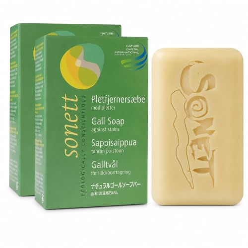 Sonett Organic Gall Soap Bar Stain Remover for Clothes - 4 oz (Pack of 2)