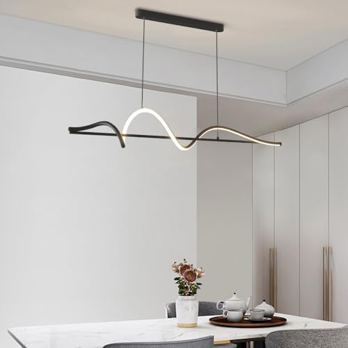 Plafonnier suspendu LED à vagues dimmable pour îlot de cuisine - 3
