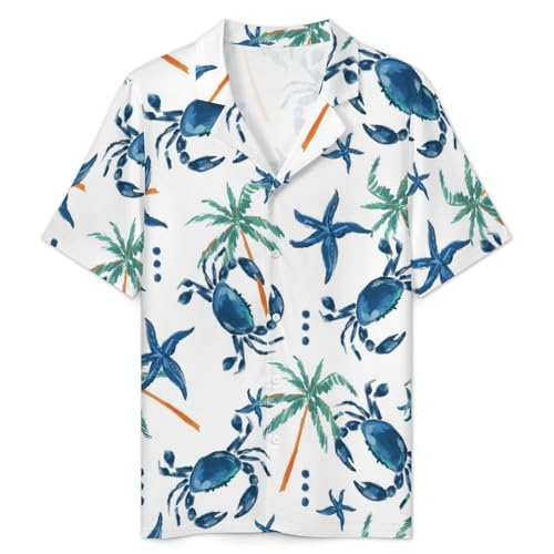 Image of Cute Crab Starfish Womens Pajamas Shorts Set Two-piece Pj Sets Short Sleeve, XX-Large, Style-33