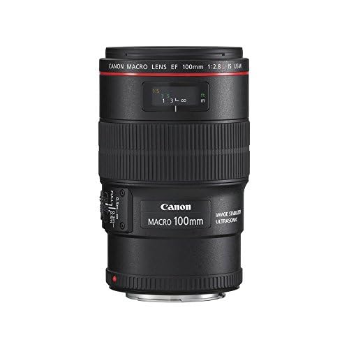 Canon EF 100mm f/2.8L Macro IS USM Lens – L-Series Telephoto Prime Lens – 1:1 Macro Magnification Ratio – Hybrid Image Stabilizer – Macro, Portrait, Food Photography – Compatible with Canon DSLR Range