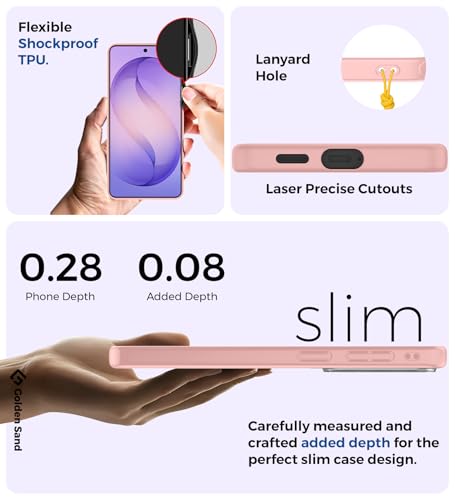Image of Golden Sand Rugged Frosted MagSnap Back Cover Case for Samsung Galaxy S26 5G | Strong Magnets | Semi Transparent PC Shock Proof Slim TPU Case for Samsung Galaxy S26 5G, Pink