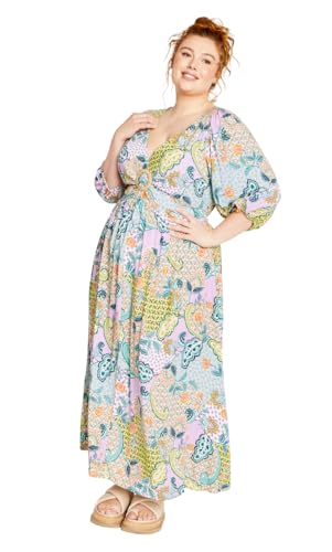 Image of City Chic Women's Plus Size Maxi Dress - Daydream Print