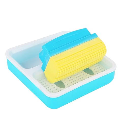 SEWACC Ergonomic Chalk Eraser and Marker Wipe Set Cleaning Eraser Box for Whiteboard Blackboard Easy to Use