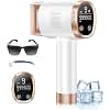 21J IPL devices hair removal with 8℃ ice cooling system, laser hair removal 9 levels & 600 NM red light, LCD touchscreen IPL hair removal device for women men, face arm bikini area body, gold