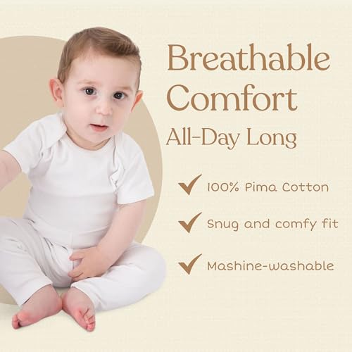 Pimbi&Bimpi Baby Bodysuit - Short Sleeve | Premium Peruvian PIMA Cotton | Gender Neutral Baby Clothes4