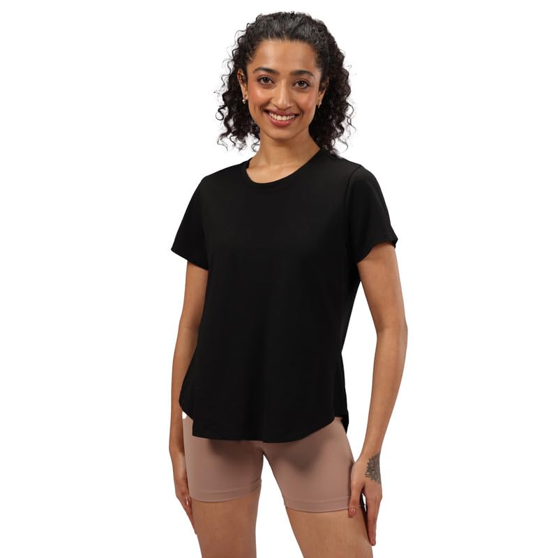 blissclub Womens Cotton Regular Fit Pro Curved Hem Tee-picture-46