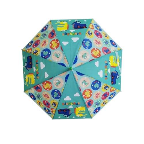 Kids Umbrella Lightweight Windproof Strong Straight Umbrella, Green
