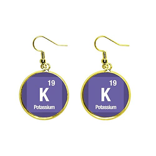 Pendientes K POTASIO el regalo original para químicas y científicas