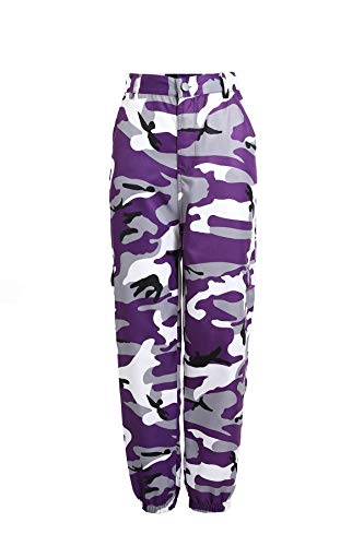 Womens Camo Cargo Pants High Waisted Slim Fit Camouflage Jogger Leggings Outdoor Casual Harem Pants Trousers Jeans #TOP1