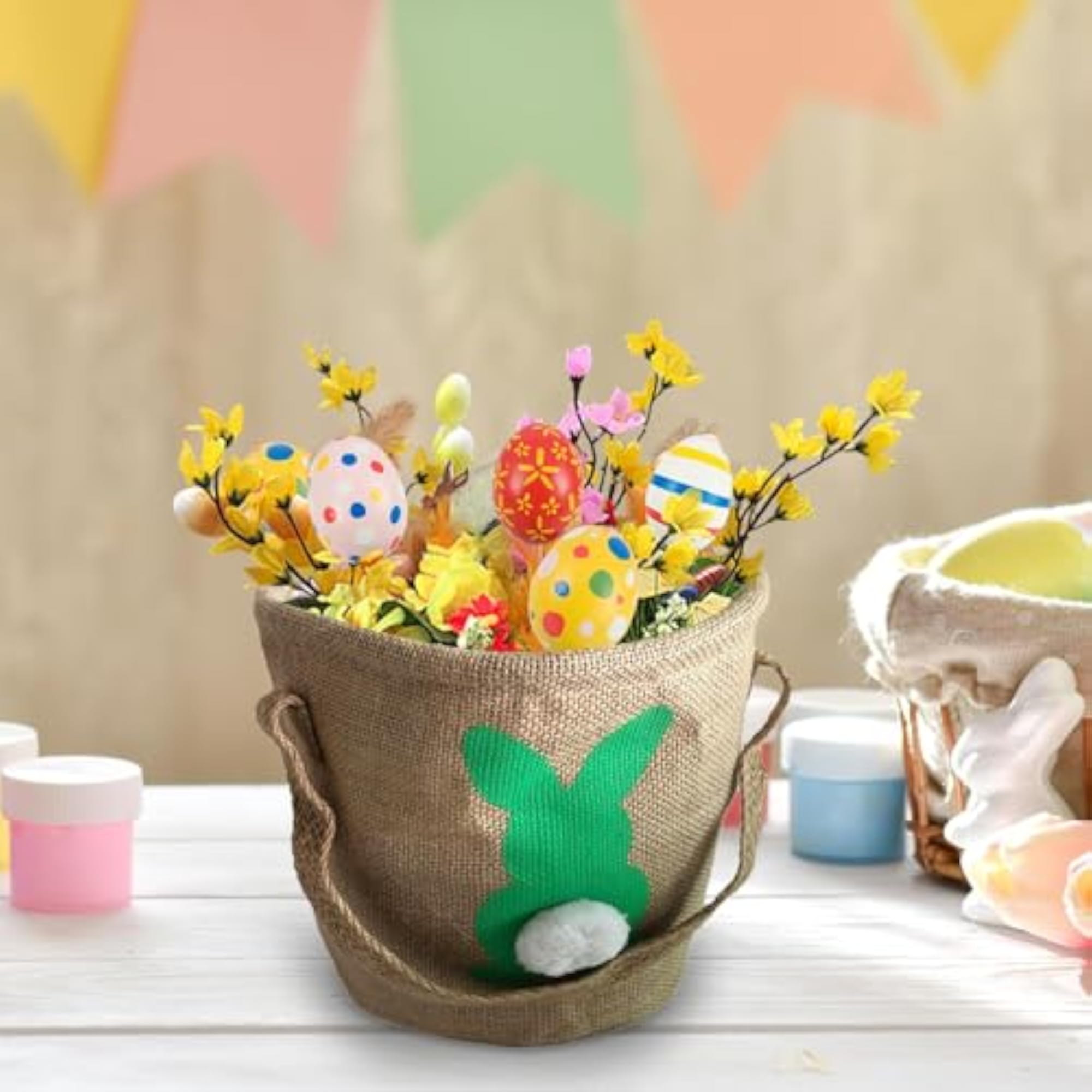 Easter Basket Handbag for Egg Finding Decorations