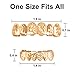DUNCHATY 18K Ripple Hip Hop Gold Plated Grillz for Men Grills Teeth for Women Cool Mouth Grill Funny Finish 6 Top Teeth 6 Bottom Tooth Custom Tooth Cap Set Gold