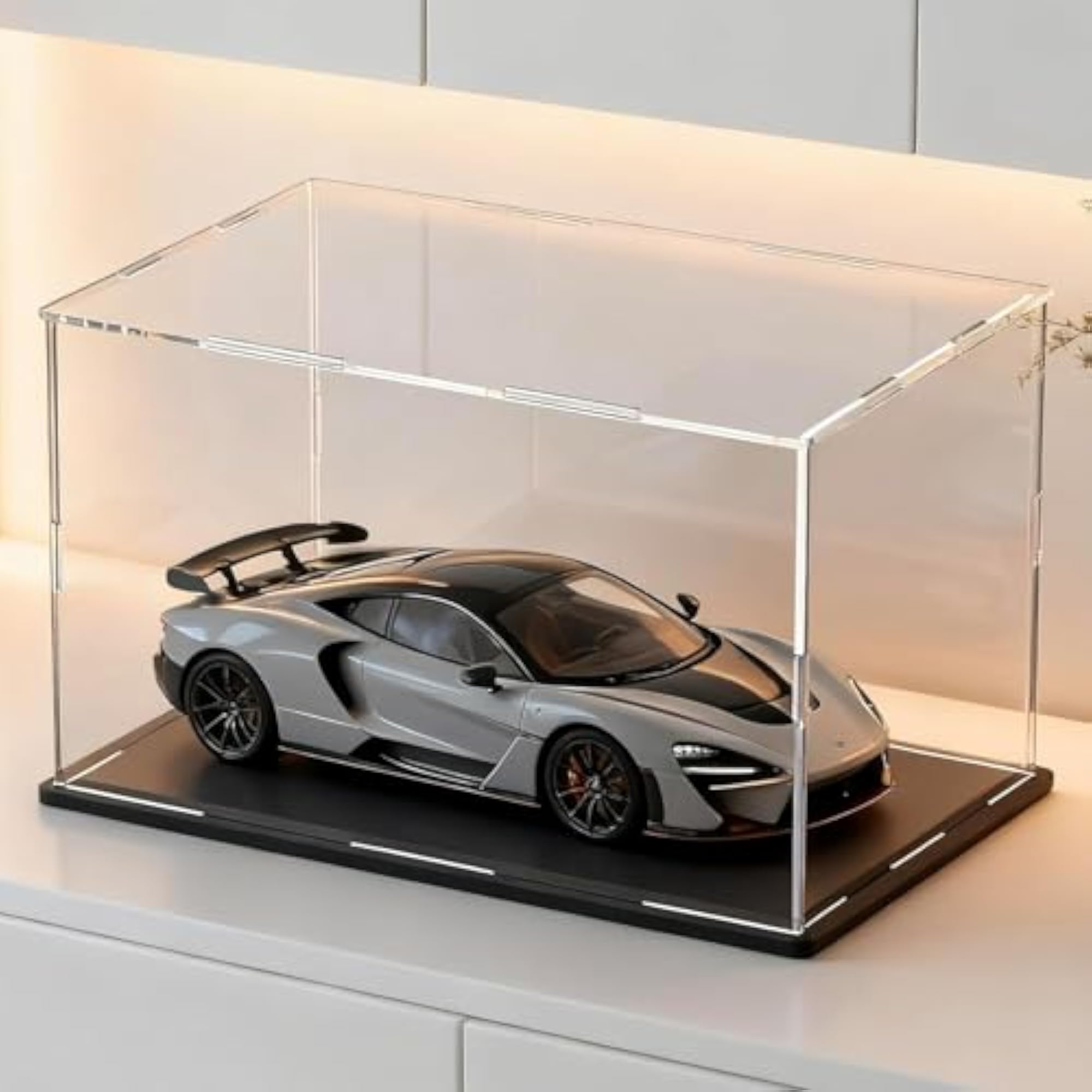 Transparent Acrylic Display Box with Black Base