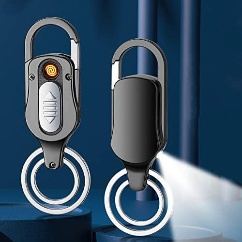KEYOZA Electric Lighter Long Candle Flame Fire Starters Arc Keychain Heating Wire Multifunction Metal with Led Lighting Rechargeable Portable - Multi(USB Lighter)