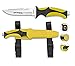 Cuchillo Submarinismo y Actividades acuaticas Nautilus Amarillo 11,5 cm Buceo,Caza, Pesca, Camping, Outdoor, Supervivencia y Bushcraft Albainox 32350 + Portabotellas de Regalo