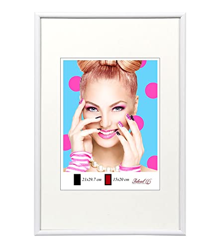 Bilderrahmen Kunststoff Lifestyle Foto Rahmen Collage Wanddeko Poster Photo Style: Farbe: Weiß | Format: 29,7x42 DIN A3 Cover