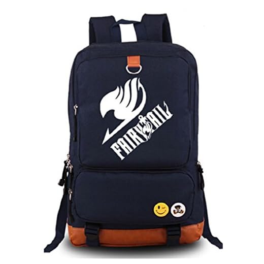 Siawasey Anime Fairy Tail Cosplay - Mochila Luminosa para Ordenador Portátil, Color Azul