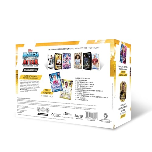 Image of Topps UEFA Champions League Match Attax 2025-26 Trading and Collectible Card Game (The Masters LE Pack)