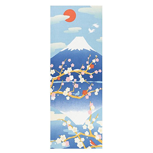 Hamamonyo Invertiertes Bild von Mt Fuji Chusen Tenugui-Handtuch.