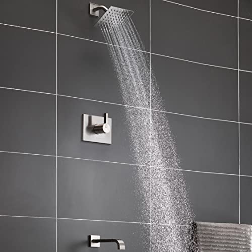 Sooohot Bathtub Shower Systems, Tub And Shower Faucet Set Combo With 6 Inch Brushed Nickel Shower Faucet Set, Shower Tub Faucets Sets Complete (Valve Included) #TOP1