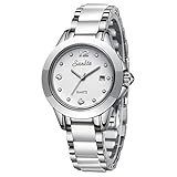 ★ Wasserdicht für das tägliche Leben: Haltbarer wasserdichter Gehäusedeckel aus Edelstahl, Handwäsche, Regentag, Schwitzen. Im Allgemeinen Spritzwasser oder kurzes Eintauchen in Wasser, aber nicht zum Schwimmen oder Duschen geeignet.