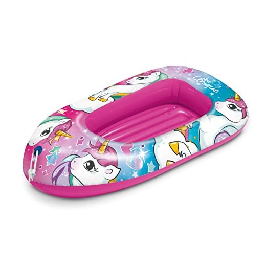 Mondo Toys - UNICORN Boat INFLATED BASE- aufblasbares Schlauchboot / Schlauchboot für Kinder - Größe 112 cm - ideal für Strand, Meer, Pool - 16938