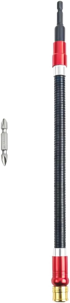 Flexible shaft adapter accessory, 6.3mm/24 "universal flexible drill bit extension cable chuck, high carbon steel material multifunctional metal extension hexagonal socket