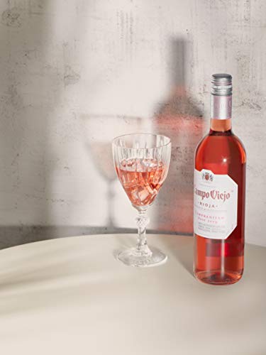 CAMPOVIEJO Tempranillo Rosé Wein – Frischer Rosé mit zart-fruchtigem Geschmack aus Spanien – Weinbox-Set 6 x 0,75 l