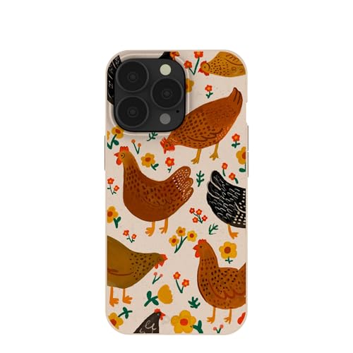Pela | Phone Case Compatible with iPhone 13 Pro | Limited Edition | Supports Wireless Charging | Cute Eco Friendly | Chicken Garden - image 1