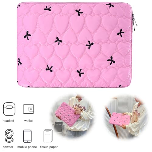 Funda acolchada con moño para laptop de 15 pulgadas miniatura 2