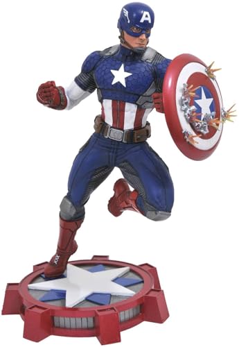 DIAMOND SELECT TOYS- Diamond Captain Estatua Capitán América, sólido, Multicolor, Talla única (AUG172640)