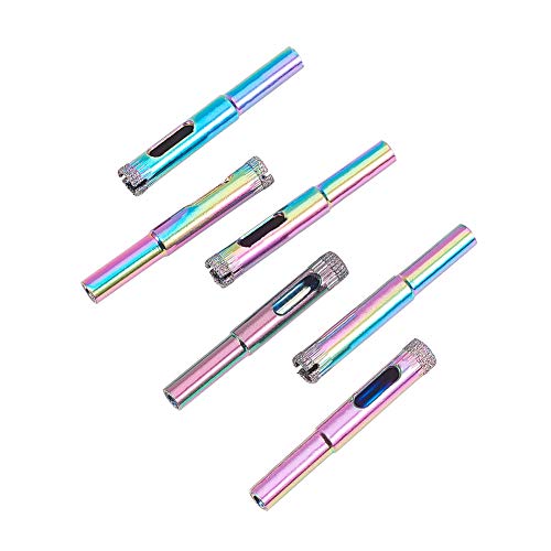 Utoolmart ガラスドリル ホールソー ドリルセット ドリルビットセット ガラス タイル用 ドリルビット ホールソーセット コアビット ガラス 穴あけ 混合 ガラス 研削 加工 穴あけ 硝子 大理石 陶器 レンガ タイル カッター カラフル 8mm 6pcs