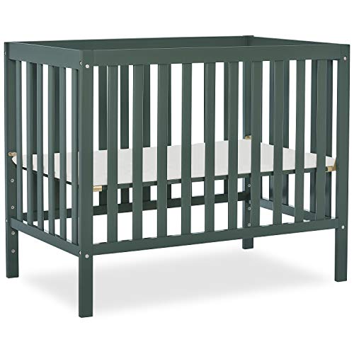 Image of Dream On Me, Edgewood 4-in-1 Convertible Mini Crib, Olive
