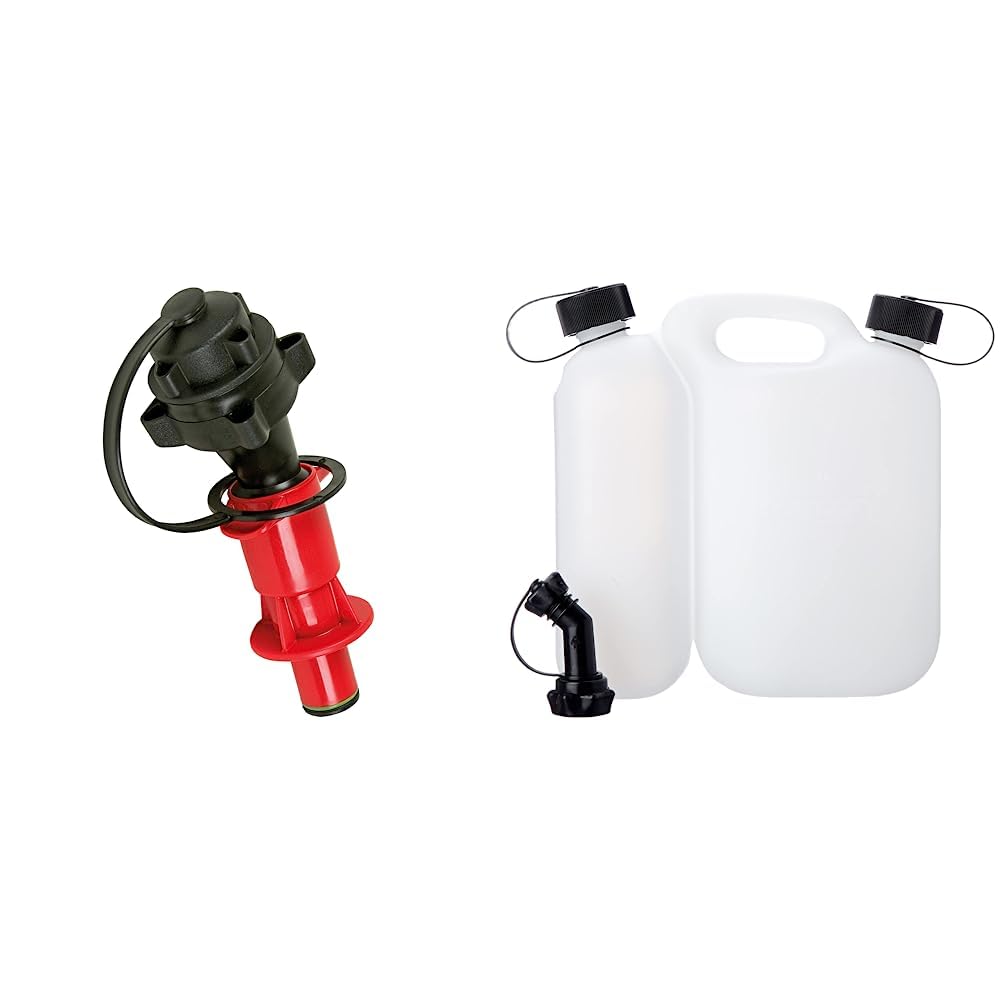 Oregon - Bouchon Verseur de Sécurité pour Bidon d'Essence Combiné de 5 L, Facile à Utiliser (562611) & Bidon Combiné Économique, 5 + 3 Litres, Bidon 2-en-1 pour Essence et Huile pour