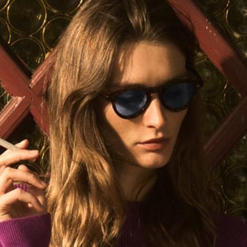 Retro Round Oval Sunglasses For Men Women Trendy Vintage Circle Glasses Tint Lens Colorful See Through UV400 Eyewear2