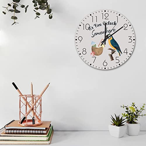 Horloge murale en bois épurée au design authentique sans cadre