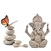PYK life Buddha Statue, Sandstone Ganesha Statues by Handmade. Ganesh Idol for Car,Hindu Statues,Ganesha Idol,Budda Statues for Home Decor.