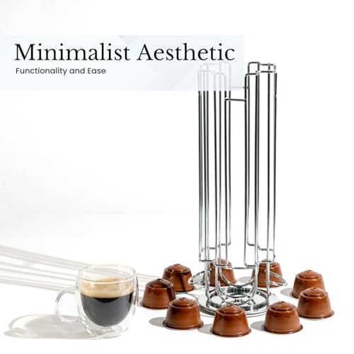 Support de capsules Dolce Gusto en métal chromé robuste et design - 8