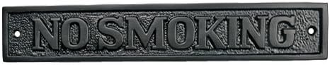 Adonai Hardware Rectangular No Smoking Brass Door Sign - Antique Copper