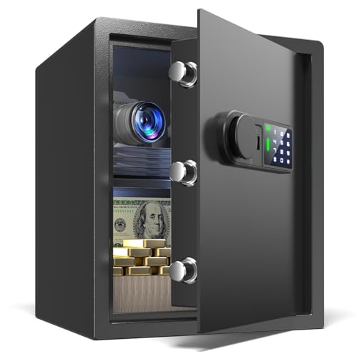 Wedlon Safe Box for home - 16KG Touch screen lock Box with Silent Mode, Backlit Keypad, LED Light, Anti-Rust & Anti-Theft,Office