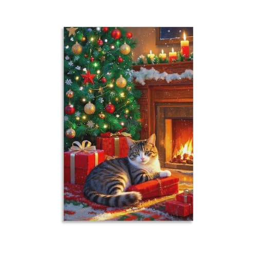 Impression sur toile chat européen shorthair décoration murale 50x75
