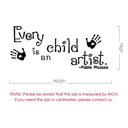 Vinilo decorativo Every Child is an Artist 22x10 negro miniatura 4