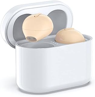 Loluka Invisible Earbuds 20 Hours Playtime Mini Bluetooth Earbuds True Wireless Earbuds Stereo HiFi Music IPX5 Waterproof Noise-Cancelling Discreet with Wireless Charging Case