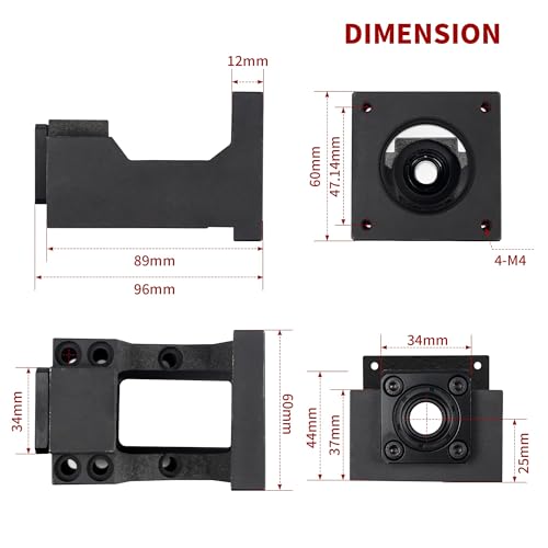 CNCTOPBAOS Nema23 Stepper Motor Mounting Bracket BK12 Ballscrew Fixed End by CNCTOPBAOS - Image 2