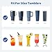 Diumepo Stainless Steel Straw for 30 oz YETI Tumbler, Metal Straws Reusable with Silicone Tip for Simple Modern 24 oz and 32oz Glass Tumbler, Cleaning Brush, 1 Portable Bag