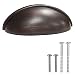 Oil Rubbed Bronze Kitchen Cabinet Pulls - 3 Inch Bin Cup Drawer Handles - 10 Pack